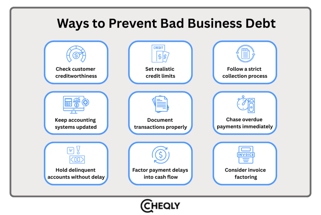 ways to prevent bad business debt