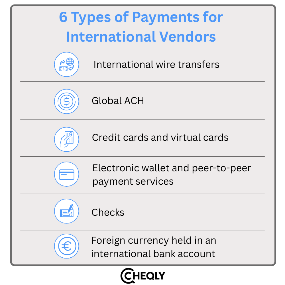 6 types of payments for international vendors