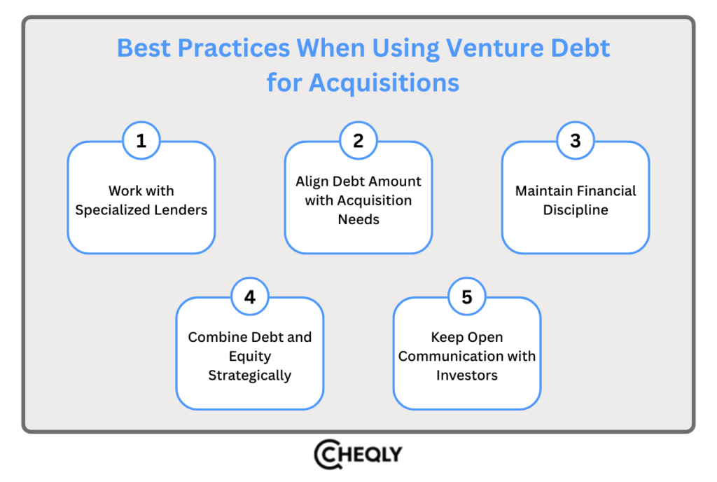best practices when using venture debt for acquisitions