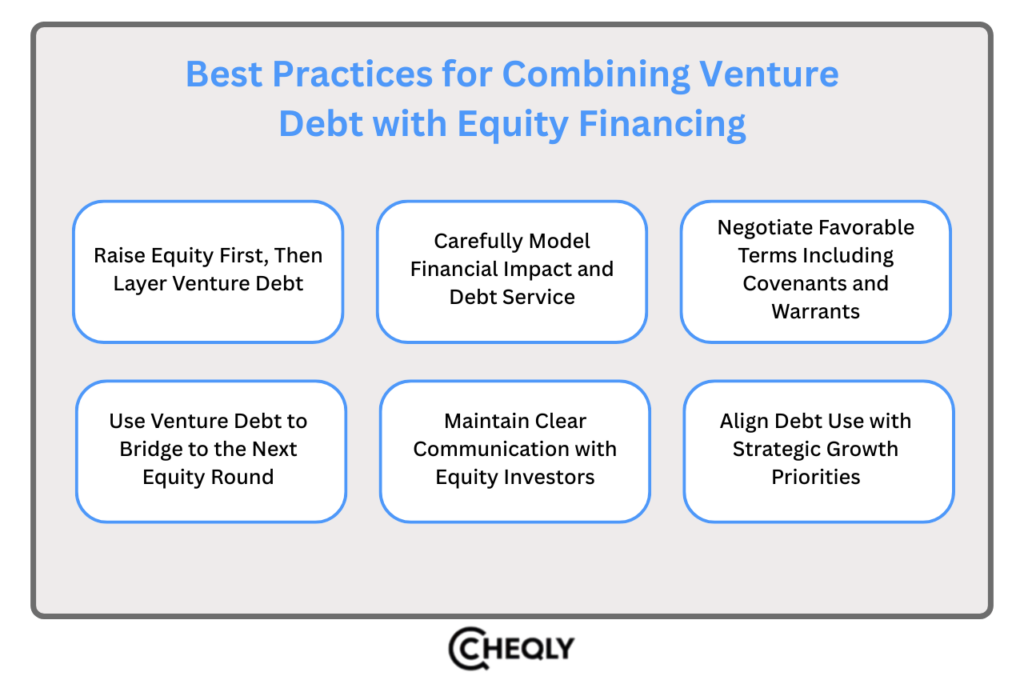 best practices for combining venture debt with equity financing