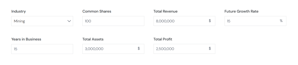 Eqvista business and 409a valuation calculators