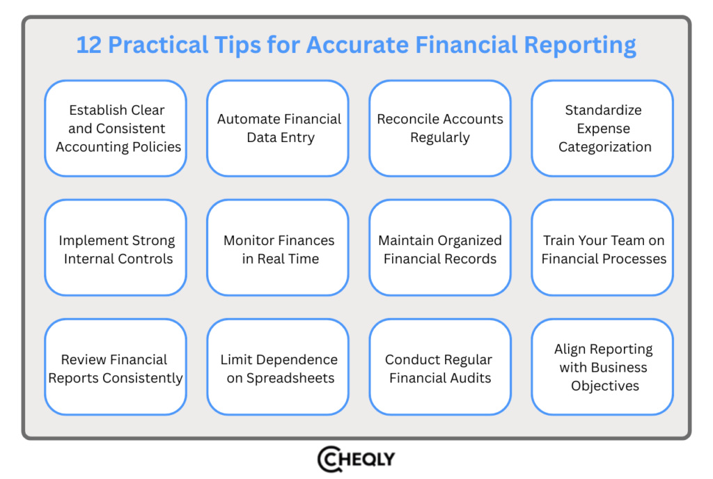 12 practical tips for accurate financial reporting