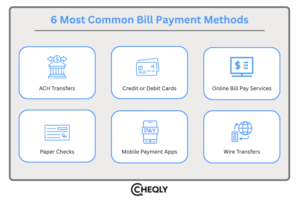 6 most common bill payment methods