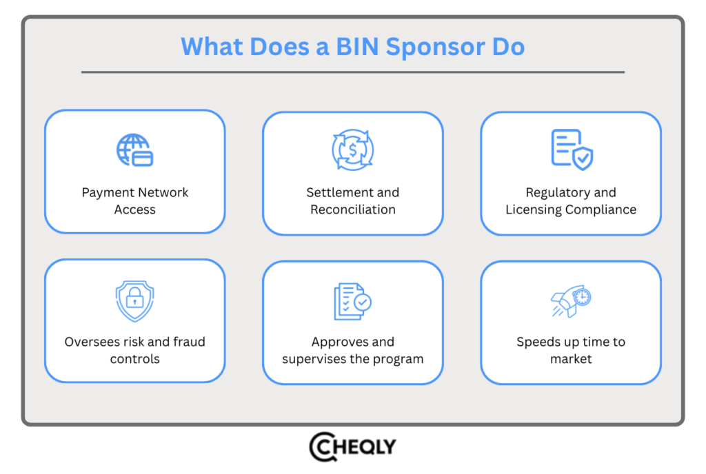 What does a bin sponsor do